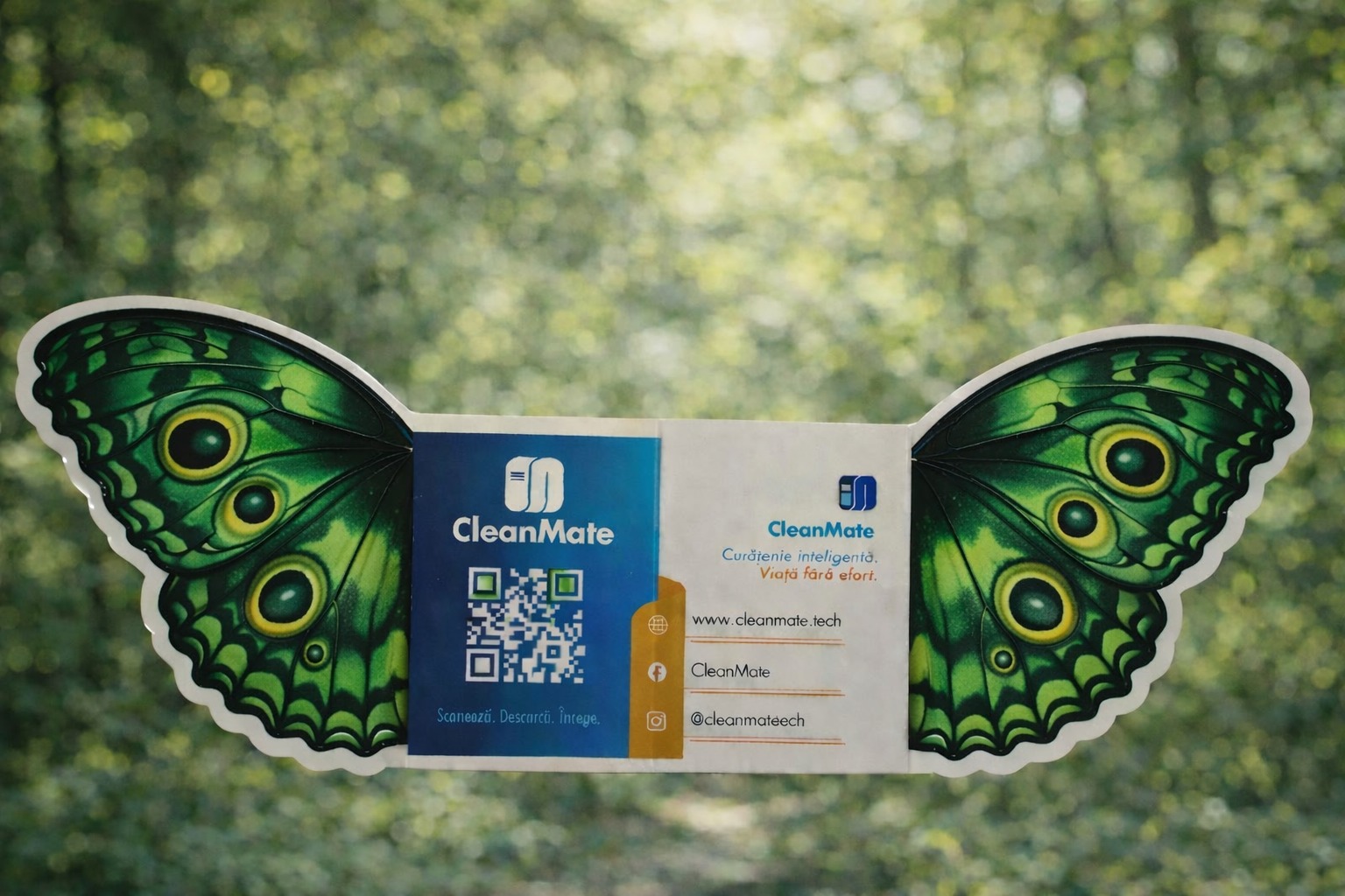 Kelebek Kartvizit - Kelebek Tasarımlı Özel Kesim Kartvizit - 1000 Adet 1 kelebek kartvizit